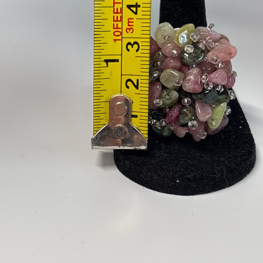 Multicolor Gemstone Cluster Ring - image 4